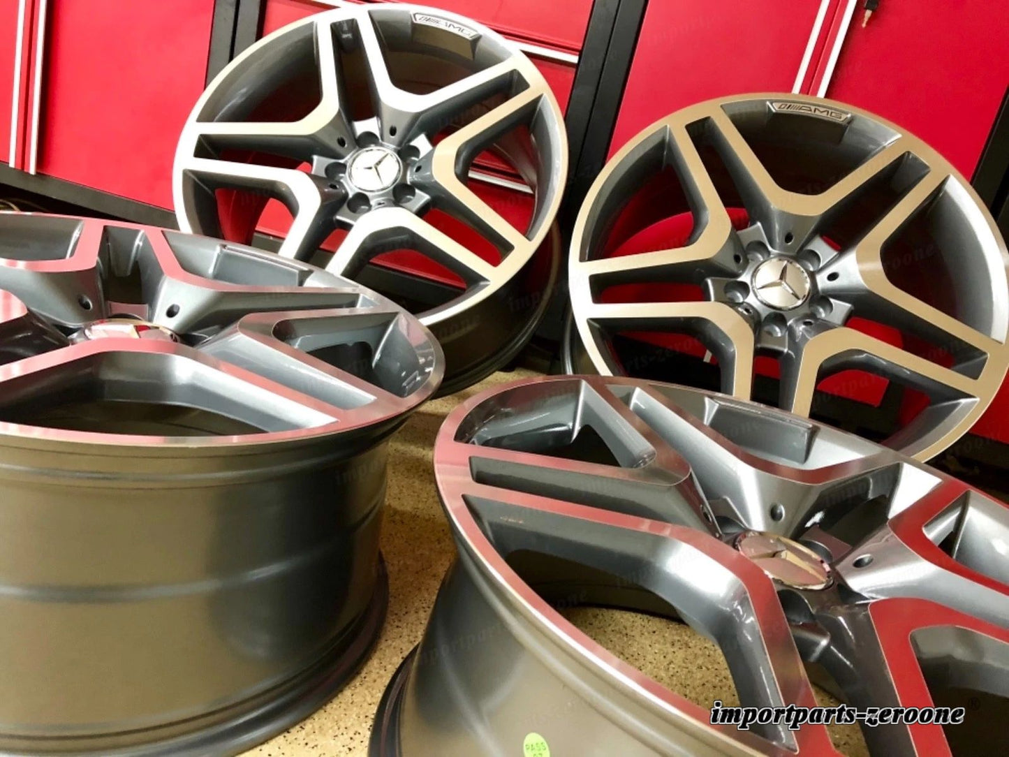 メルセデス 20 ガンメタル EDT ML63 ニューリムセット4 ML350 ML550 GL450 GL550 AMG に適合 EX-1468