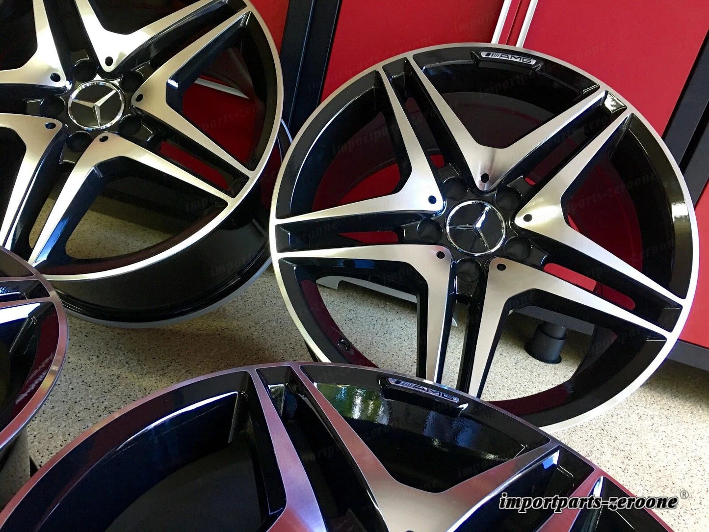 18インチ メルセデス ブラック EDT リム ホイール セット4 新品 E350 E300 E400 E550 E AMG に適合 EX-1478