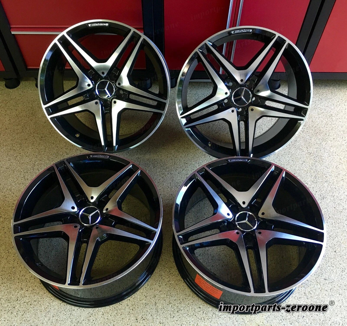 18インチ メルセデス ブラック EDT リム ホイール セット4 新品 E350 E300 E400 E550 E AMG に適合 EX-1478