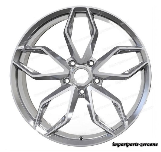 21インチ シルバー H スタイル ホイール  21x9 21x10 4 個セット"　-BRN-12176