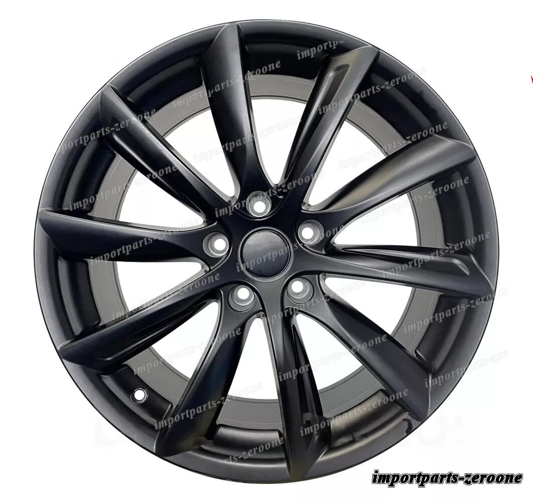 19インチ Tスタイルマットブラックスタッガーホイール テスラ モデルx 19x8.5 　-BRN-12557