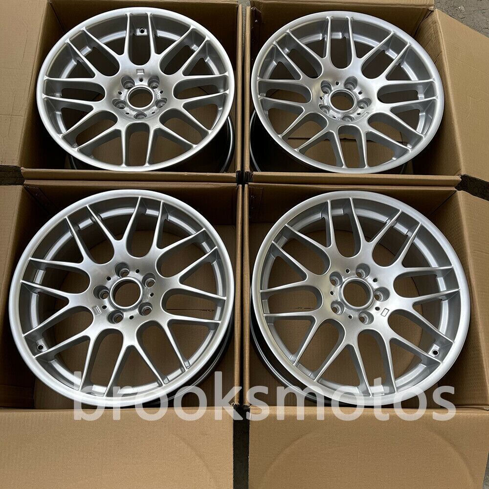 19インチ  クロス スポーク ハイパーシルバー ホイール  2000-2006 BMW M3 E46 4 本セット  BRN-1213-2