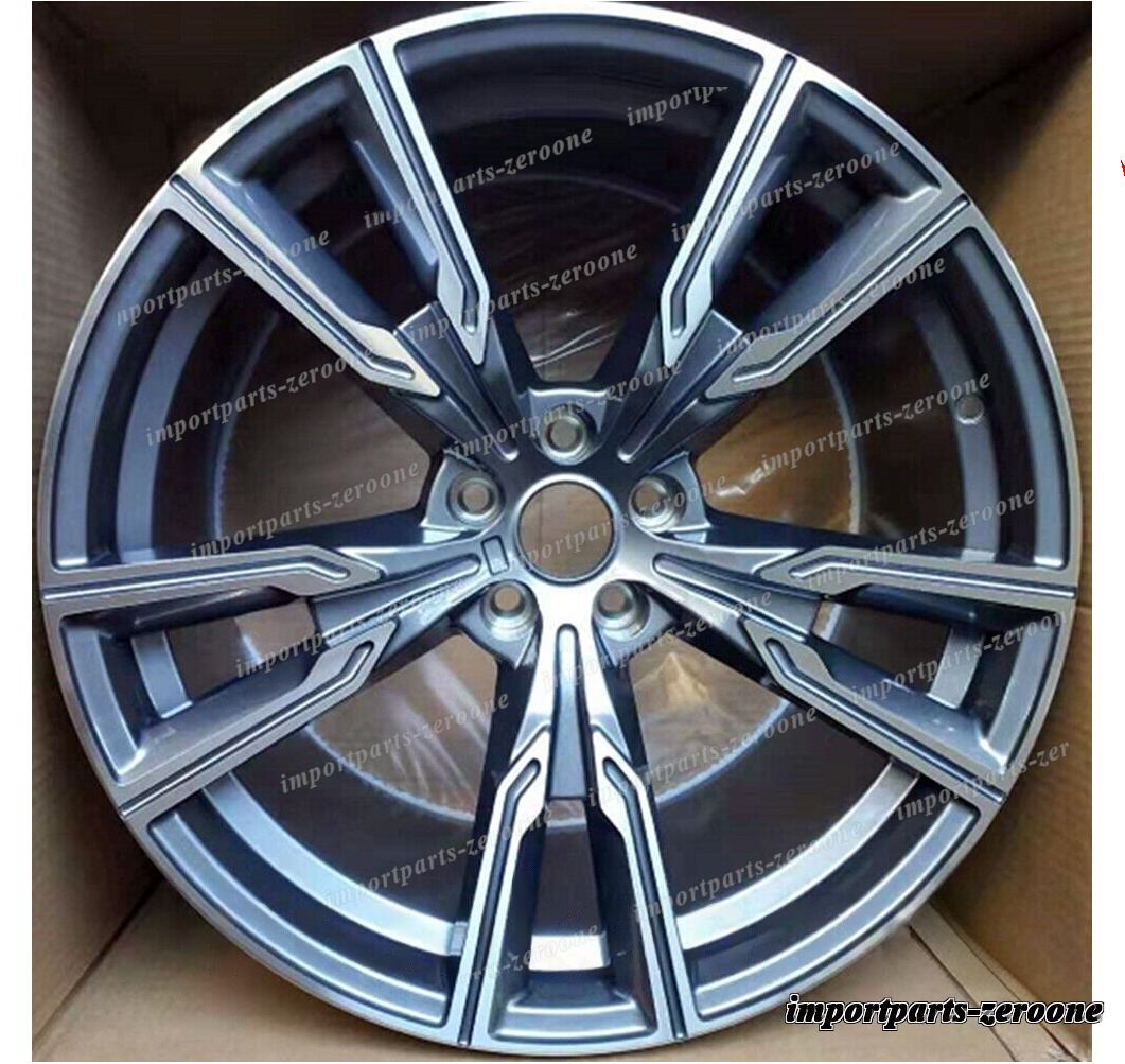 22インチ 新品 ツイン 5 スポーク グレー スタイル ホイール BMW 2019+ X5 2020+ X6 5x112 747 　-BRN-12254