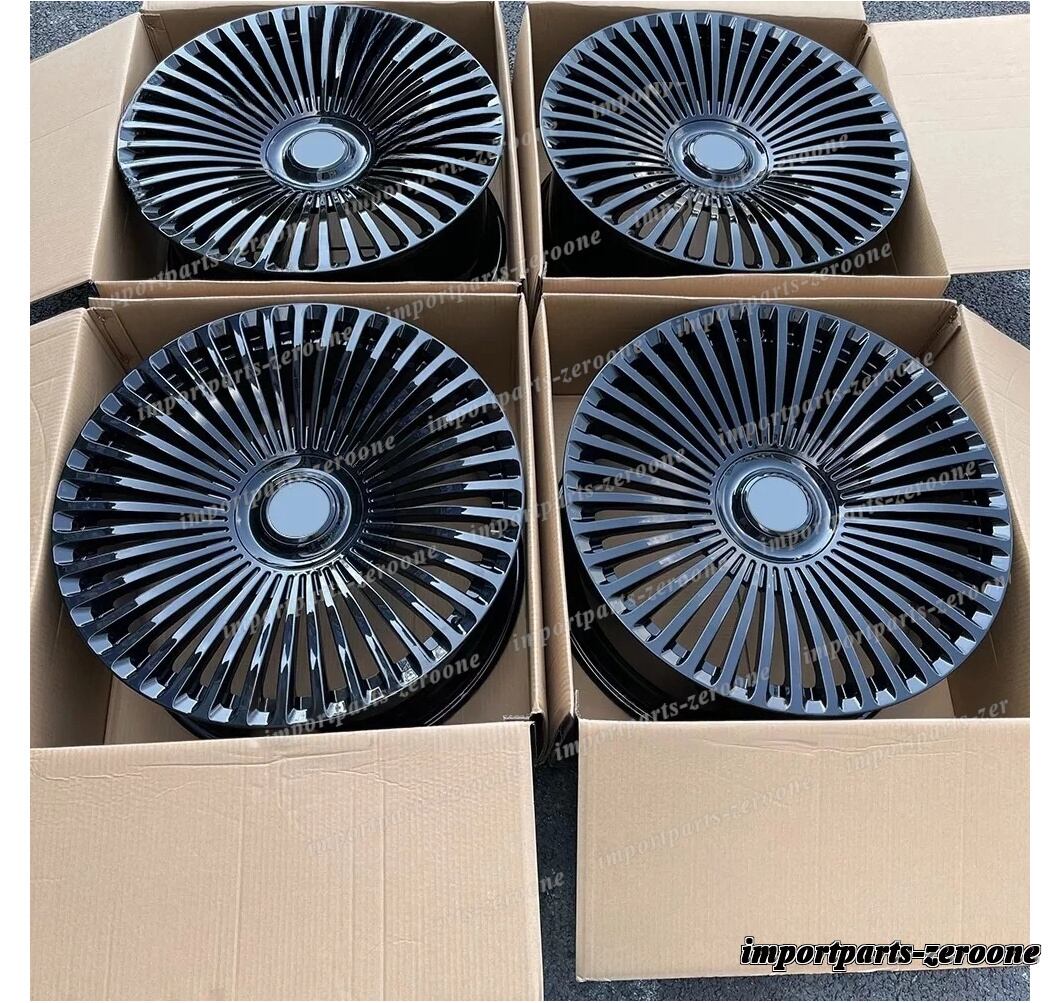 24インチ 鍛造 グロス ブラック スタイル ホイール メルセデスベンツ W222  W223  S クラス　-BRN-12733