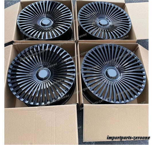 24インチ 鍛造 グロス ブラック スタイル ホイール メルセデスベンツ W222  W223  S クラス　-BRN-12733