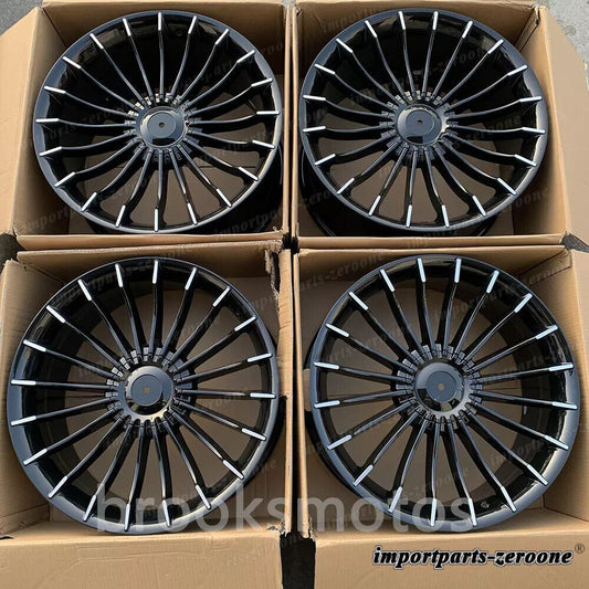 19インチ B7 スタイル ホイール  2008-2014 BMW 7 シリーズ F01 02 04 ブラック LI-1526