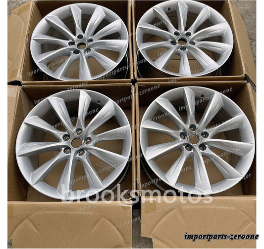 1点限り 20インチ 新品シルバーホイール 2017+ Tesla model 3 20x8.5 オフセット 35 4 個セット　-BRN-12025　鍛造　★
