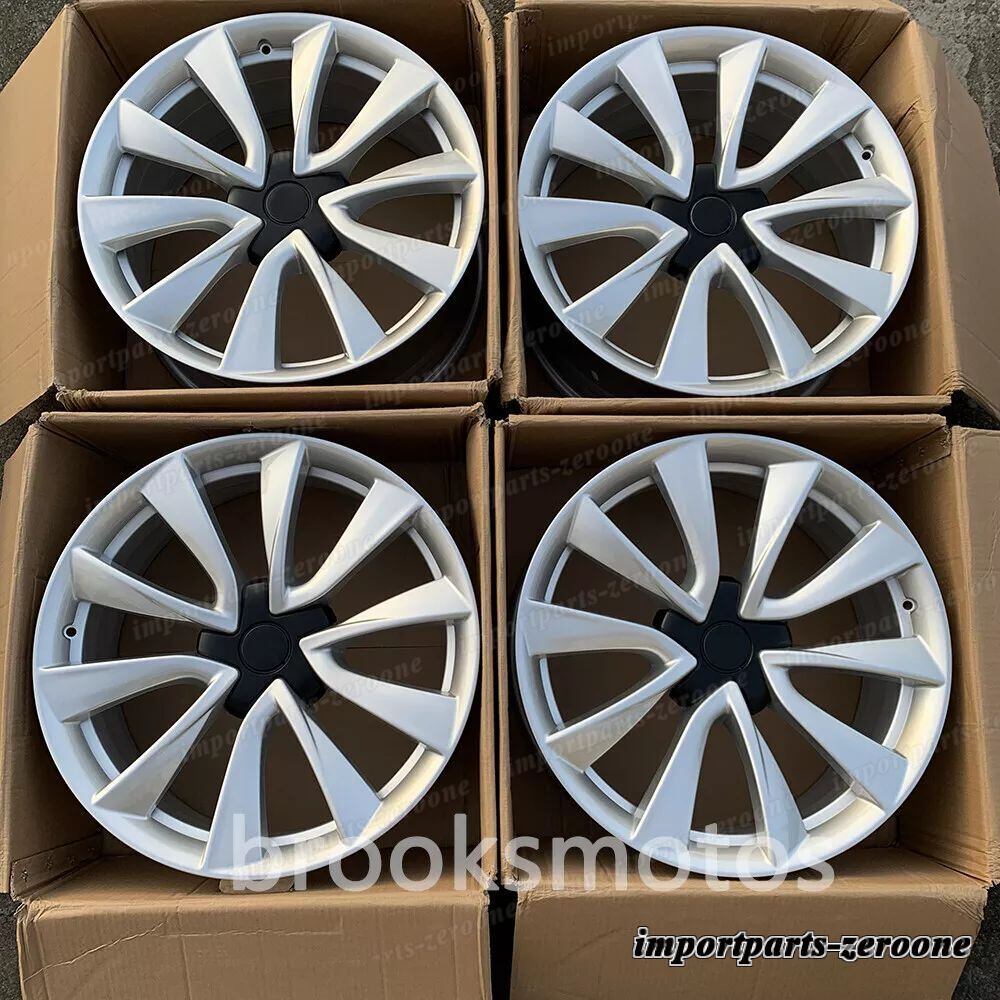 19インチハイパーシルバースタイルホイール 2017+ テスラモデル 3 19x8.5 オフセット 35  LI-2221