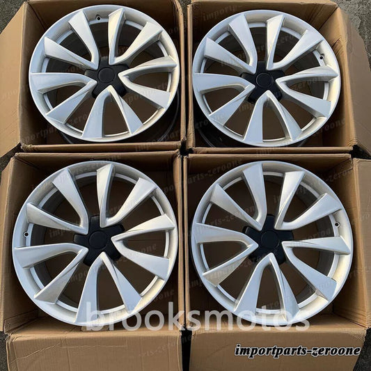 19インチハイパーシルバースタイルホイール 2017+ テスラモデル 3 19x8.5 オフセット 35  LI-2221