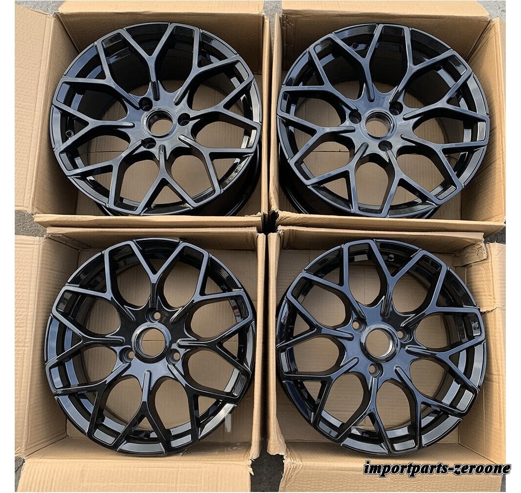 1点限り 16x6 17x7 スタッガー B スタイル グロス ブラック ホイール スマート a451 3x112 　鋳造-BRN-11776★