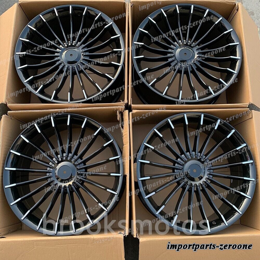 1点限り 20インチ B7スタイル　ブラック＆マシニング　メルセデス・ベンツ　　W223　S500　ホイール　-BRN-11505-2　鍛造　★