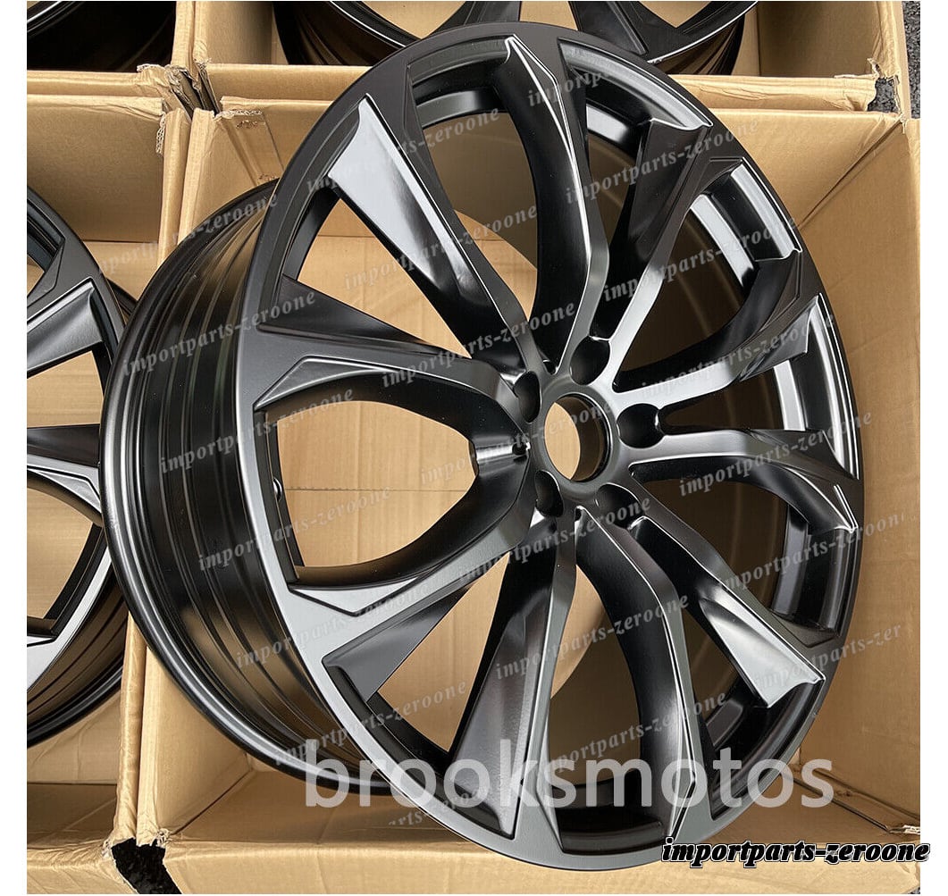 1点限り 20インチ ツイン 5 スポーク サテン ブラック スタイル ホイール BMW X5 E70 F15 X6 E71 F16 　-BRN-11799-2★　鍛造