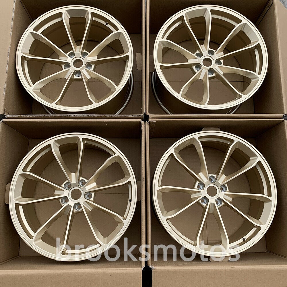 1点限り 19インチ NEW　 GOLD STYLE GED ホイールセット ポルシェ 911 TURBO S 　-BRN-1057　鍛造　★