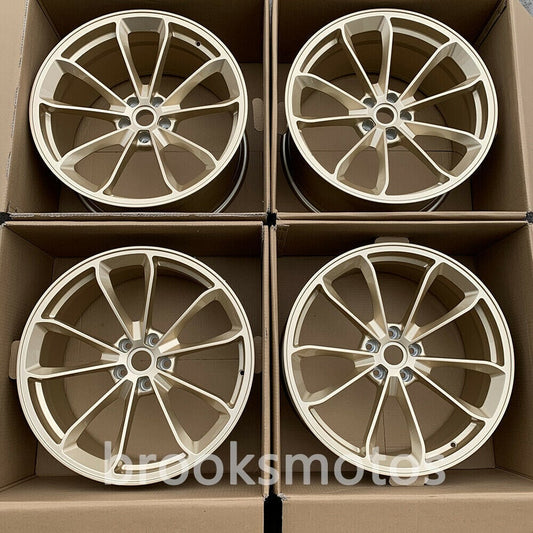 1点限り 19インチ NEW　 GOLD STYLE GED ホイールセット ポルシェ 911 TURBO S 　-BRN-1057　鍛造　★