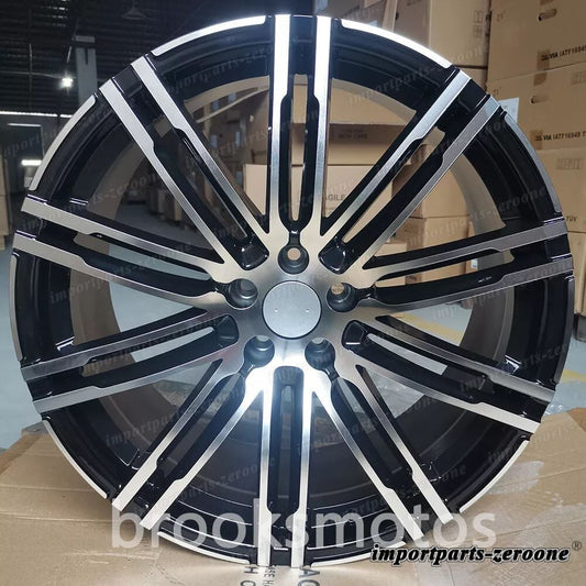 ポルシェ マカン 21x9 21x10 5x112 4 個セット用 21インチターボスタイルホイール ブラック LI-1956