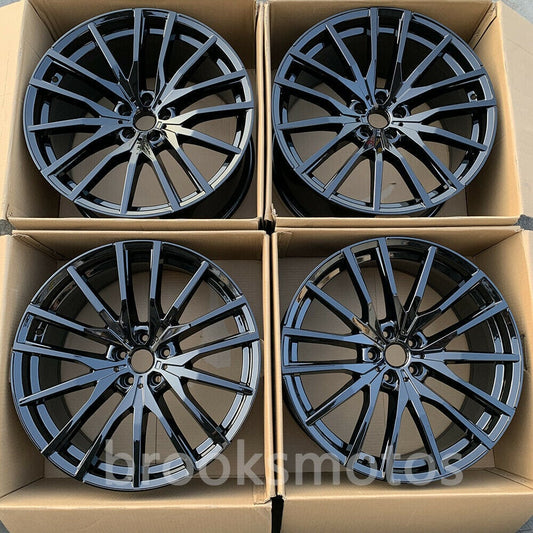 1点限り 20インチ NEW　グロス ブラック STYLE ホイールセット BMW 2017+ X3 2018+ X4 5X112 　-BRN-1155　鍛造　★