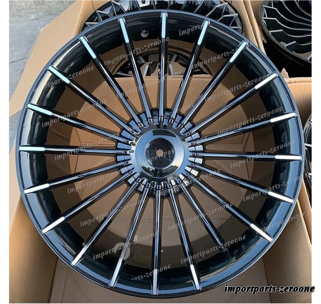 1点限り 20インチ B7 スタイル ブラック ホイール 2008-2014 BMW 7 シリーズ F01 02 03 04　-BRN-12722★