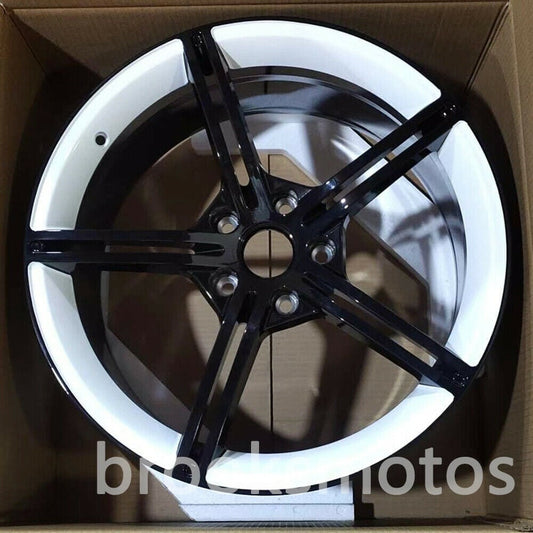 1点限り 21インチ TWIN 5 スポーク WHITE GED STYLE ホイールセット 2016+ ポルシェ パナメーラ 971 　-BRN-1200★