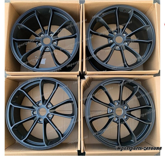 1点限り 19インチ 新品マットブラック GT4 スタイル ホイール 2016+ ポルシェ ボクスター S 982　-BRN-12312　鍛造　★