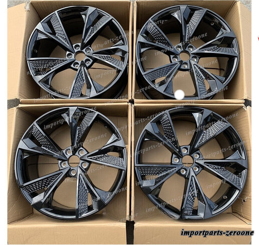 1点限り 22 インチ 新品 RS7 スタイル ホイール 2016+ アウディ Q7 Q8 RS Q7 RS Q8 グロスブラック フル　-BRN-12073★