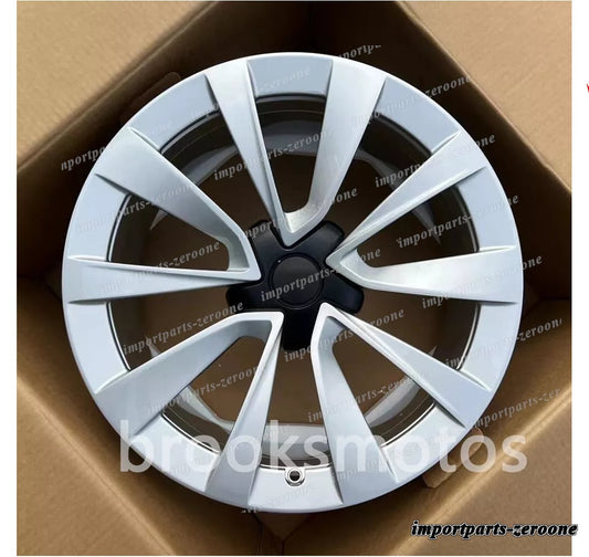 1点限り 20インチ 新品 シルバー スタイル ホイール 2017+ テスラ モデル 3 20x8.5 オフセット 35 　-BRN-12612★