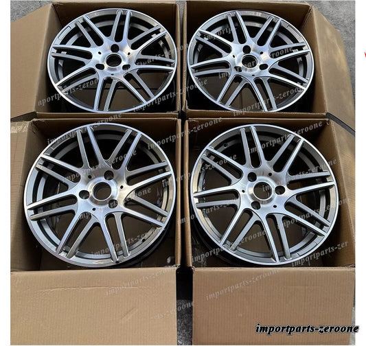 17インチ Bスタイル機械フェイスホイール スマートフォートゥー 3x112 4 個セット　-BRN-12526