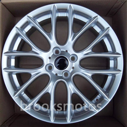 ミニ R56 R57 R58 クーパー S 4X100  17インチ  マルチスポーク ハイパーシルバー ホイール  BRN-1128