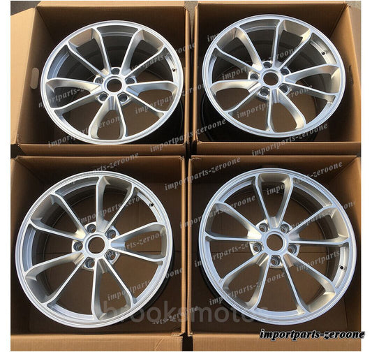 19インチ新品ハイパーシルバーGT4 スタイル鍛造ホイールポルシェボクスター 986  4本セット　-BRN-11902