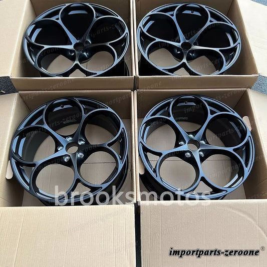 19インチハイパーブラックフルフォージドホイール 19x9.5 19x10.5 5x112 66.6 4 本セット LI-1787