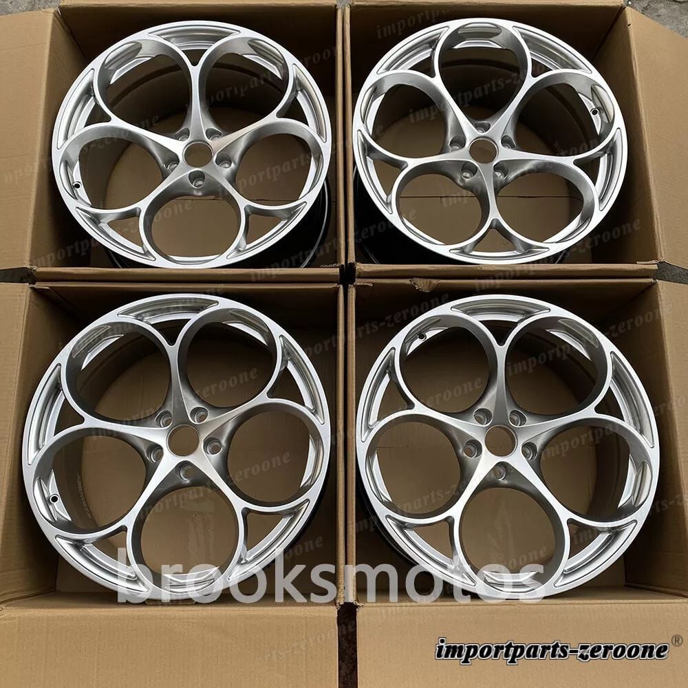 アルファロメオステルビオ 20インチハイパーシルバーフルフォージドホイール 20x9 20x10  LI-1664