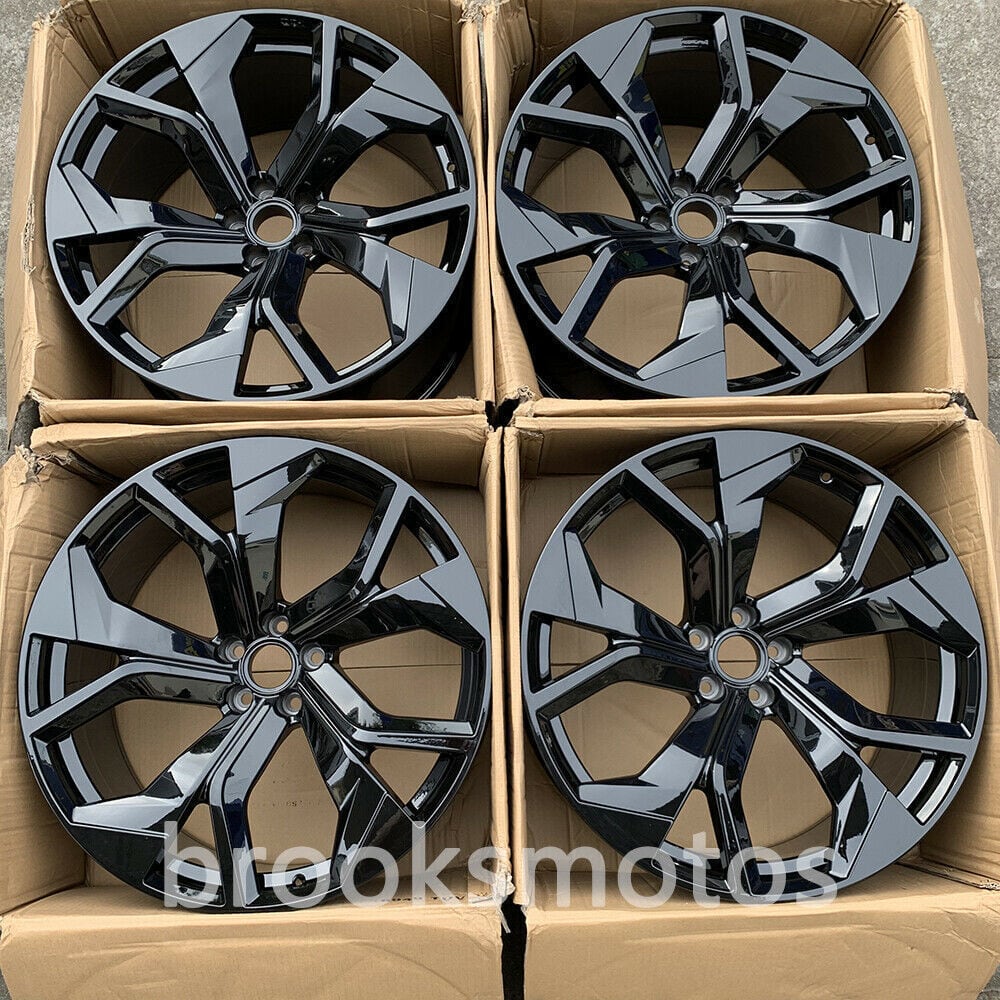 1点限り 19インチ NEW　グロス ブラック STYLE ホイールセット アウディ 2011-2018 A6 S6 2003-2009 A8 　-BRN-1074　鍛造　★