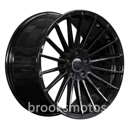 22インチ  HM スタイル グロスブラック 鍛造 ホイール  ポルシェ　タイカン 22X10 22X12 BRN-1819