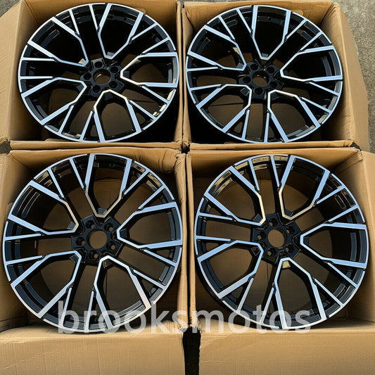 1点限り 21/22インチ　2020+ BMW G06 X6M X5M 21X10.5 22X11.5 GED ホイールセット ４本セット　ブラック 　-BRN-1011★