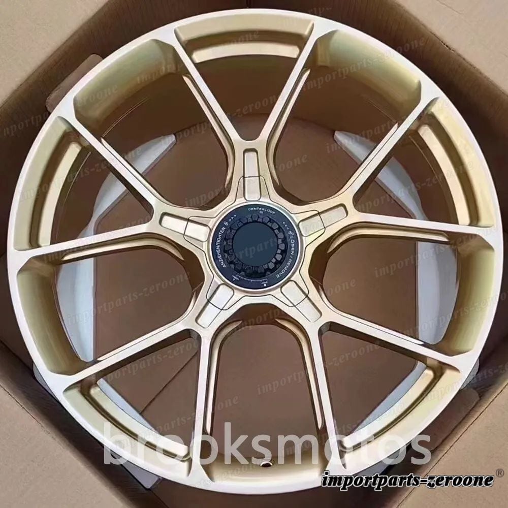 22インチ GT ゴールド フォージド ホイール  2016+ ポルシェ パナメーラ 971 22x10 22x12 適合 LI-2182