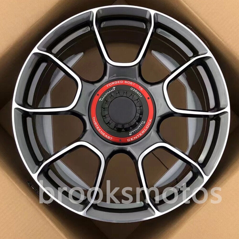 22インチ  NEW レッド スタイル グレー 鍛造 ホイール   2017+ ポルシェ パナメーラ 971 BRN-1869