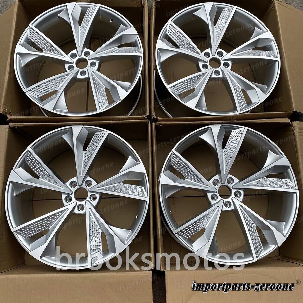 22インチ新品RS7 ハイパーシルバースタイル ホイール アウディ A6 C8 22x9.5 4 本セット LI-1838