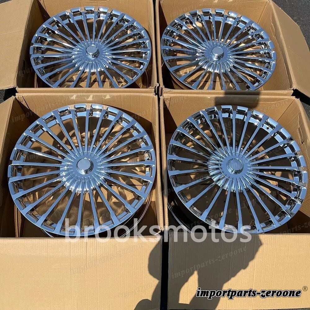 23インチフォージドスクエアクロームスタイルホイールmyabach GLS 600 24x9.5 適合 LI-2114
