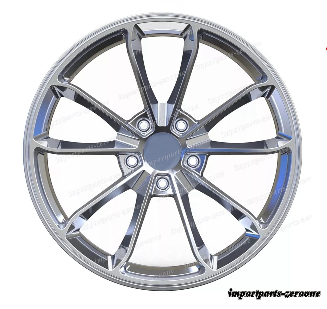 19インチ ハイパーシルバー フル GT4 スタイル ホイール  ポルシェ ケイマン 987 4 個セット　-BRN-12514