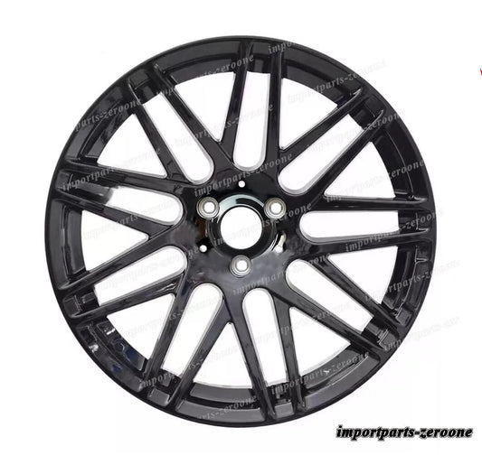 16インチ 17インチ マルチスポークBスタイルホイール スマートフォートゥー 3x112 ブラック 4 個セット　-BRN-12525