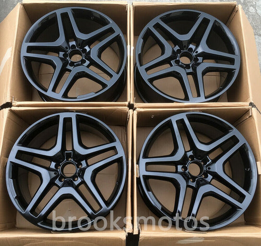1点限り 21インチ TWIN 5 スポーク グロス ブラック ホイールセット メルセデスベンツ GLS GL ML GLE 　-BRN-1205★