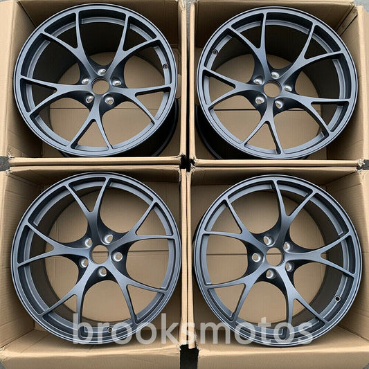 1点限り 19インチ　アルファロメオ GIULIA 19インチ ホイールセット 19x8.5 19x10 SATIN ガンメタル 　-BRN-1379　鍛造　★