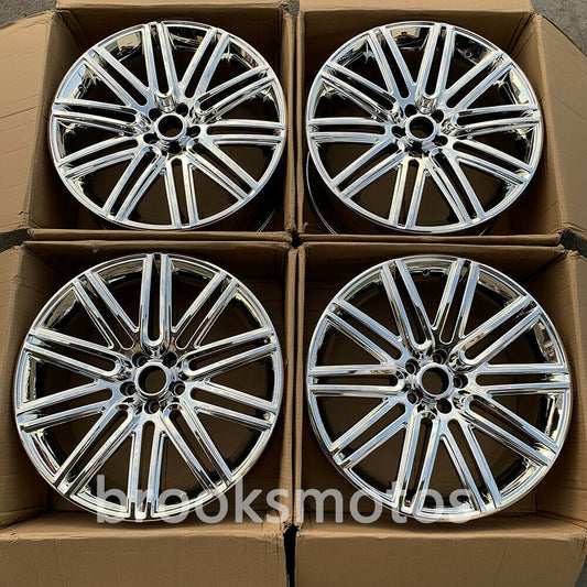 1点限り 21インチ クローム STYLE ホイールセット ベントレー コンチネンタル GT 21X9.5 オフセット41 　-BRN-1218★
