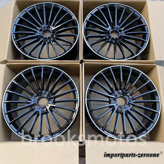22インチグロスブラックスタイルホイールメルセデスベンツW166 x166 GLS 22x10.5 LI-1867