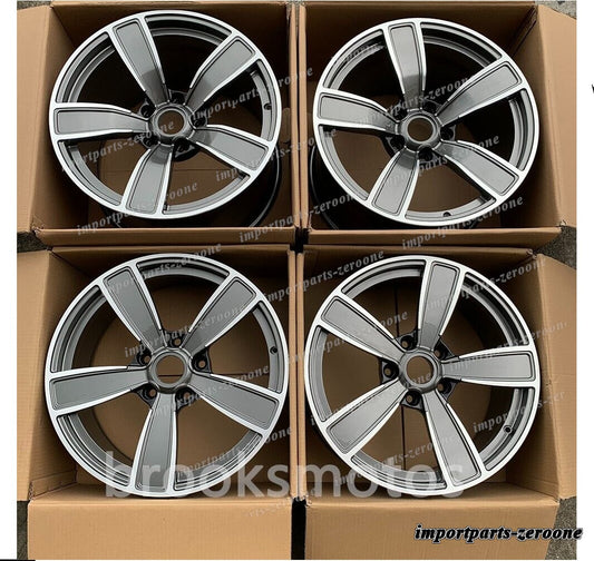 1点限り 20インチ 5スポークグレー フォージドホイールポルシェ 991.1 911 カレラ S/T ナローボディ　-BRN-11566　鍛造　★