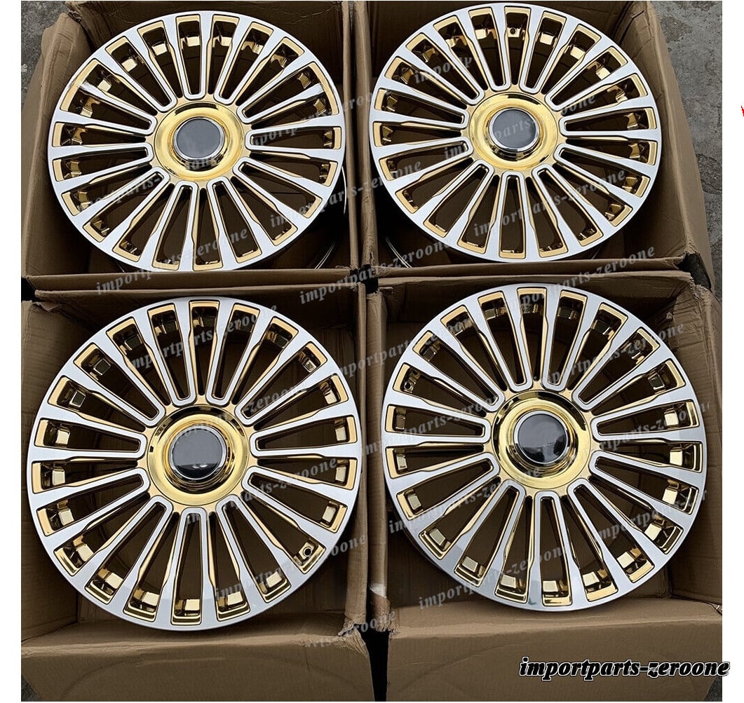 1点限り 21インチ ゴールド m スタイル スタッガー 鍛造 ホイール ジャガー sタイプ 21x9 21x10 　-BRN-12129　鍛造　★