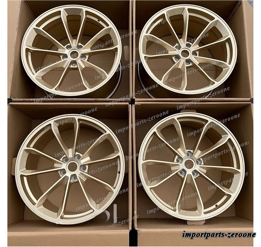 1点限り 21インチ ポルシェ マカン 21x9.5 21x10　鍛造 ゴールド gt4 スタイル ホイール　-BRN-12661★