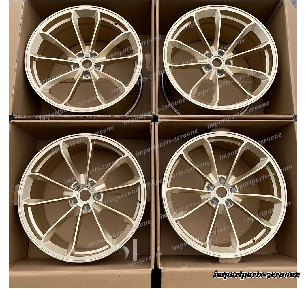 1点限り 21インチ ポルシェ マカン 21x9.5 21x10　鍛造 ゴールド gt4 スタイル ホイール　-BRN-12661★