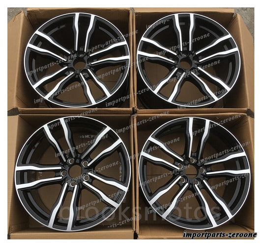 22 インチ ブラック スタイル スタッガー ホイール  BMW X5 E70 F15 X6 E71 F16 5x120 612　-BRN-11918
