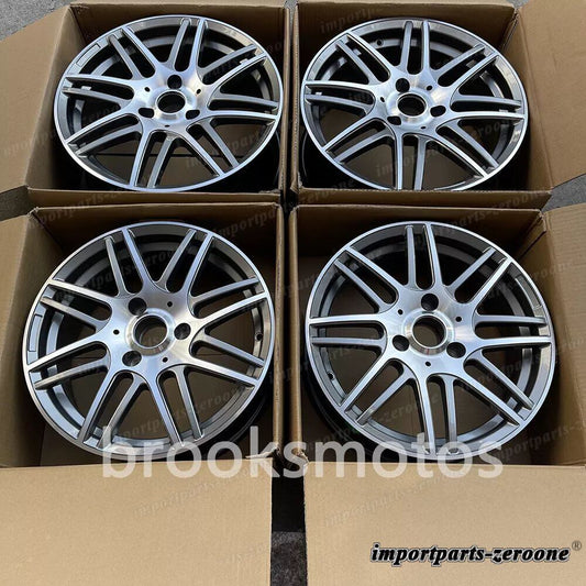 16インチ 17インチ B スタイル 機械フェイスホイール スマートフォートゥー 3x112 4 本セット LI-1915