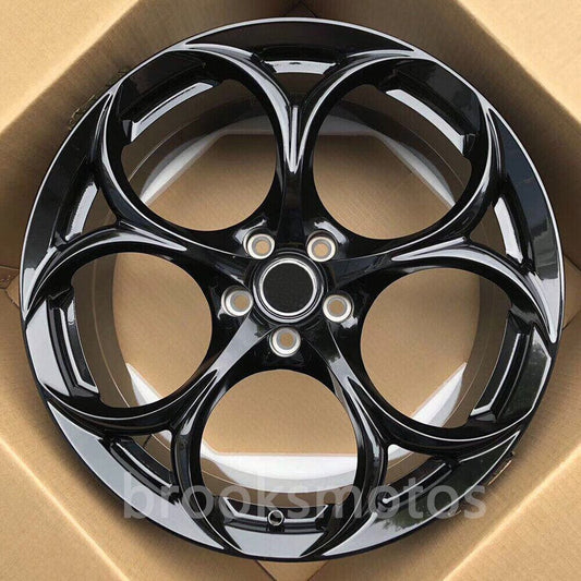 アルファロメオ ステルヴィオ 20インチ  グロス ブラック ホイール  20X8.5 5X110 4 本セット BRN-1186